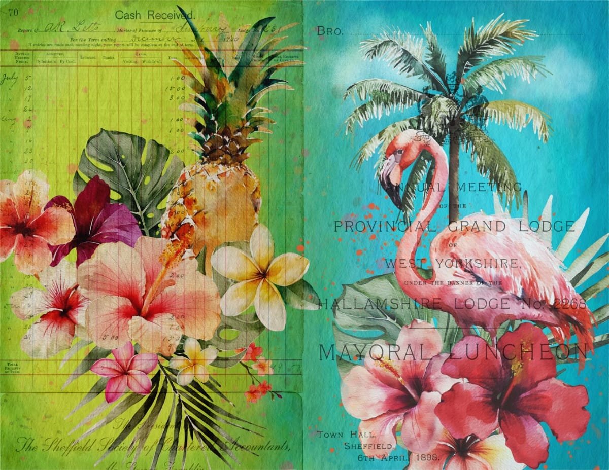 Flamingo Summer Pattern Papers - Image 6
