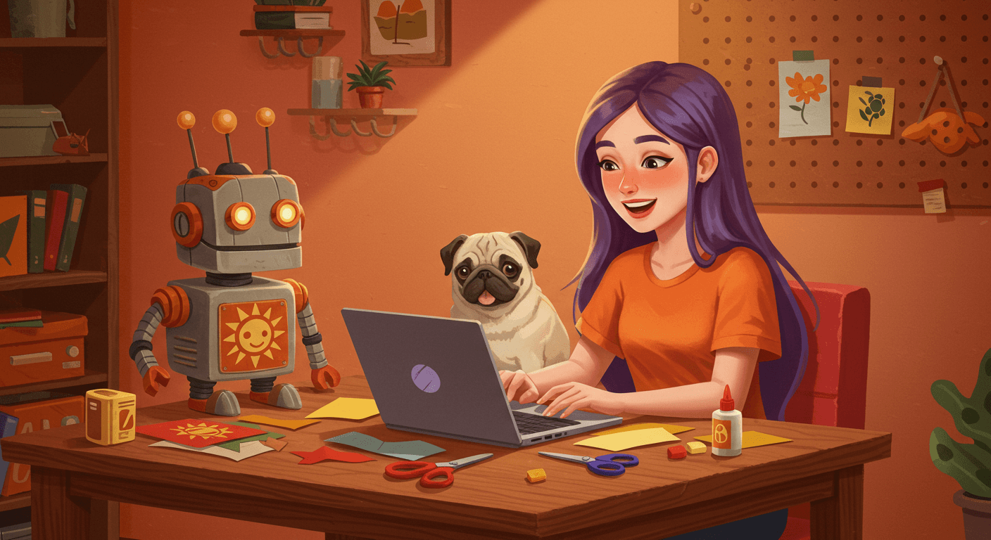 Retro Meets Future: Crafting With My Robot Sidekick