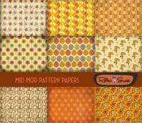 Mid Mod Pattern Papers – Retro Digital Scrapbook Kit